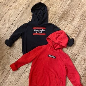 Abercrombie Kids blue logo Hoodie & red logo hoodie Bundle